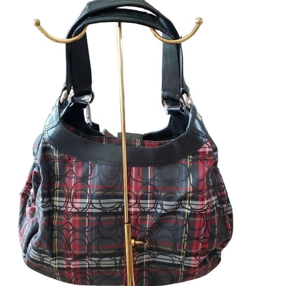 Authentic Coach plaid handbag - Picture 2 of 5